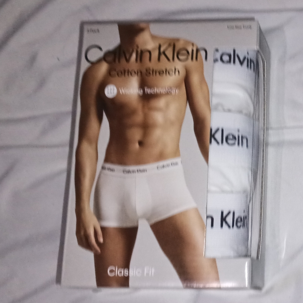 Calvin Klein White Cotton Stretch Boxer Briefs Pack